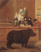 Pietro Longhi The Rhinoceros oil